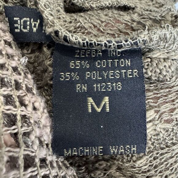 Zeeba Brown Lace Embroidered Floral Top M Forest Fairy Whimsigoth Festival Y2K - Picture 11 of 12